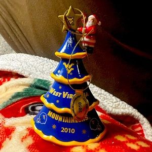 WVU West Virginia Mountaineers 2010 Christmas Ornament
